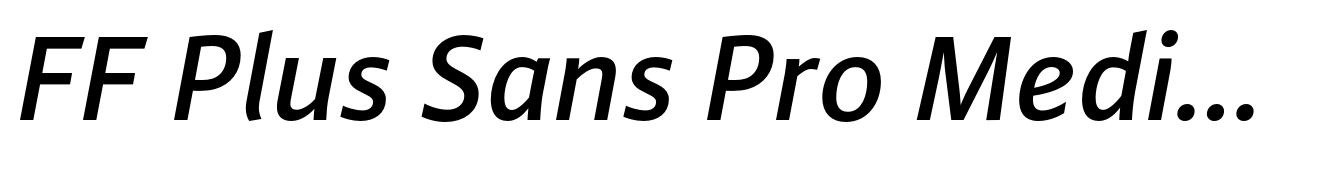 FF Plus Sans Pro Medium Italic